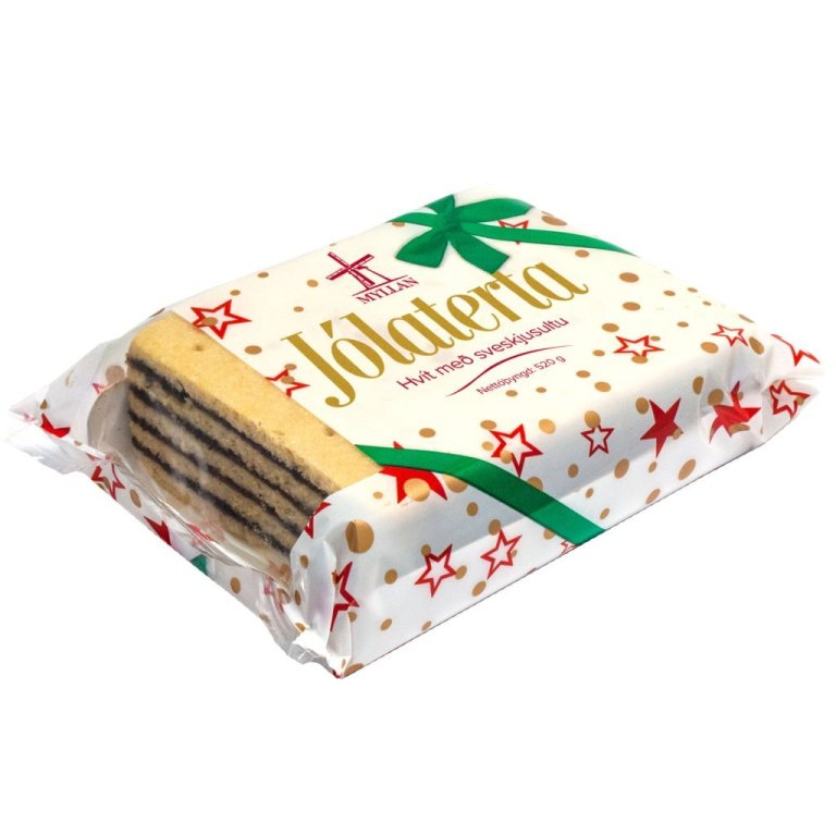 Jólaterta, hvít með sveskjusultu