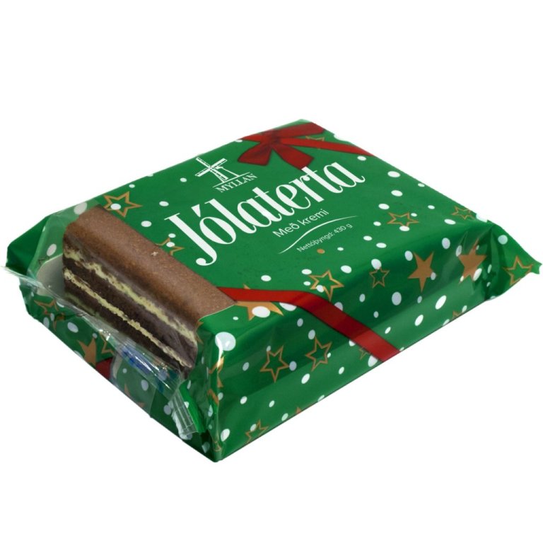 Jólaterta, brún með kremi