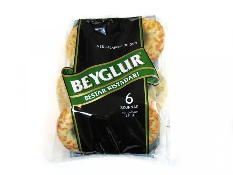 Beyglur með jalapeno og osti